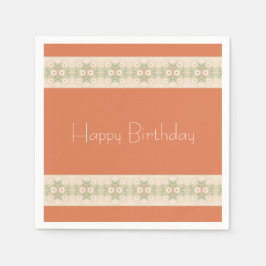 Servilleta De Papel Peach Y Beige