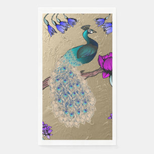 Servilleta De Papel Peacock En Oro