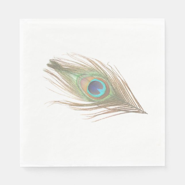 Servilleta De Papel Peacock Feather (Anverso)