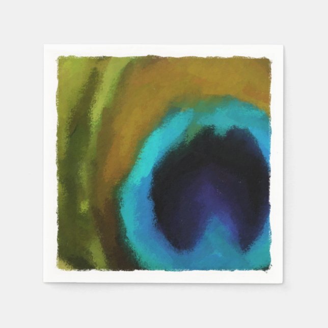 Servilleta De Papel Peacock Feather Eye (Anverso)