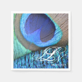 Servilleta De Papel Peacock Feather Napkin