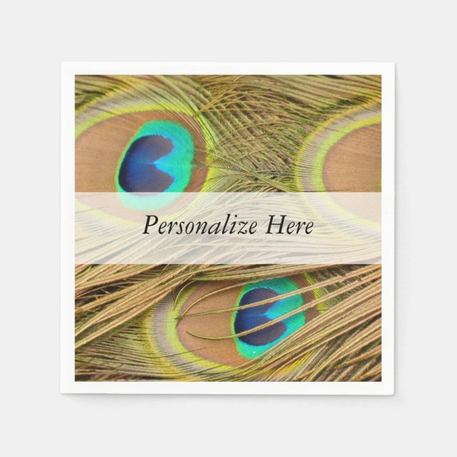Servilleta De Papel Peacock Feathers (Anverso)