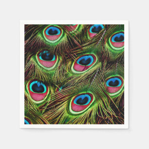 Servilleta De Papel Peacock Feathers Napkins