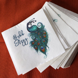 Servilleta De Papel Peacock Feathers Peacocks Verde azulados