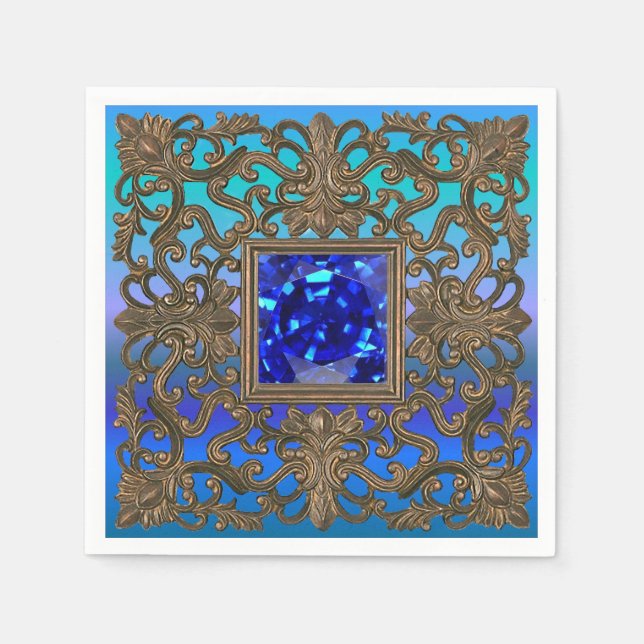 Servilleta De Papel Peacock Jewel (Anverso)