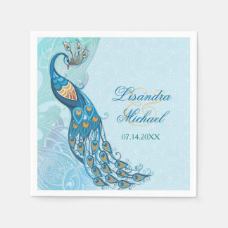 Servilleta De Papel Peacock Lace Elegance Bodas Napkins