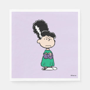 Servilleta De Papel Peanuts Lucy Novia de Frankenstein Halloween
