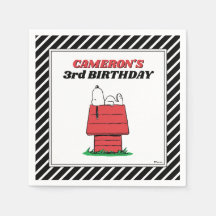 Peanuts Snoopy Dog House Birthday Napkins