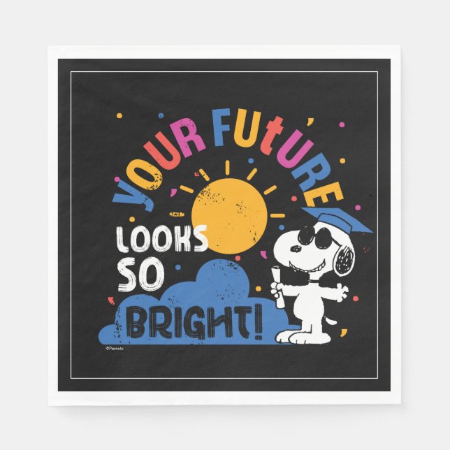 Servilleta De Papel Peanuts Snoopy Your Future Looks So Bright (Anverso)
