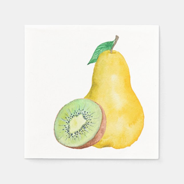 Servilleta De Papel Pear y Kiwi (Anverso)