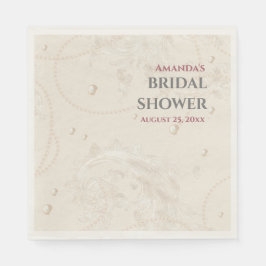 Servilleta De Papel Pearl Jewels Bridal Shower