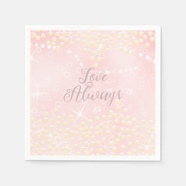 Servilleta De Papel Pearls Shine Peach (Anverso)