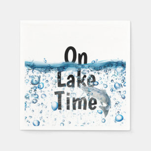 Servilleta De Papel peces grandes en el agua con burbujas