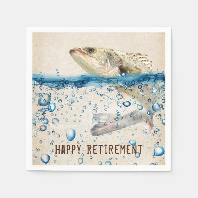 Servilleta De Papel peces retirados saltando del agua (Anverso)