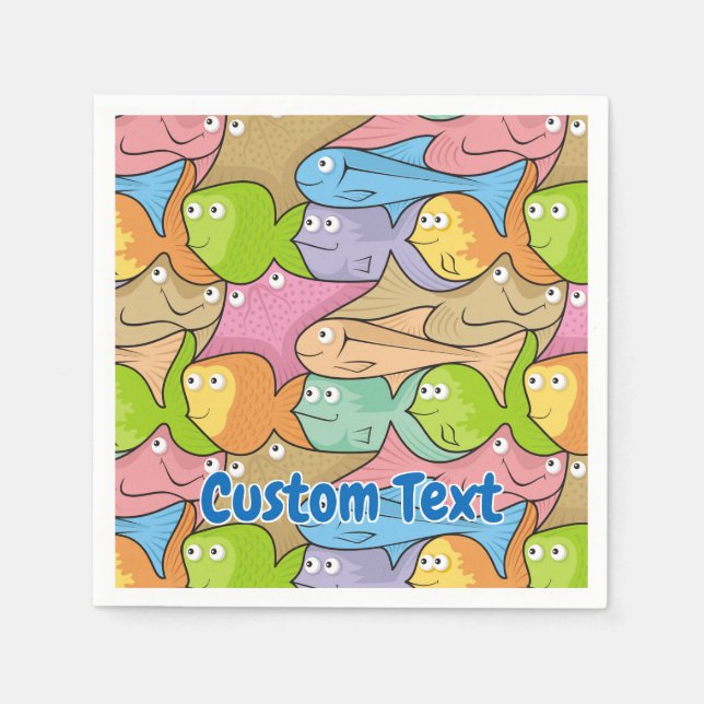 Servilleta De Papel Peces servilletas de papel personalizado (Anverso)