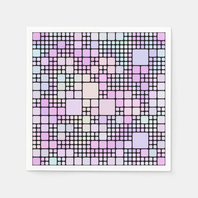 Servilleta De Papel pedazos de píxeles de pastel : (Anverso)