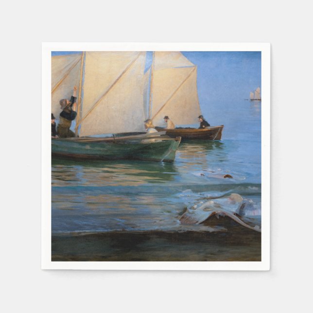 Servilleta De Papel Peder Severin Kroyer - Pescadores (Anverso)