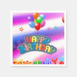 Servilleta De Papel Pegatina cuadrado de placas de papel de cumpleaños