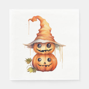 Servilleta De Papel Pegatina Cute Pumpkins