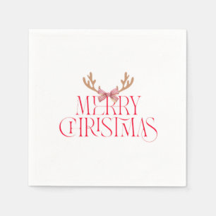 Servilleta De Papel Pegatina de Feliz Navidad – Etiqueta de regalo nav