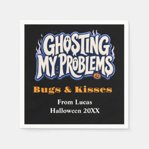 Servilleta De Papel Pegatina divertida de fantasmas personalizados ign
