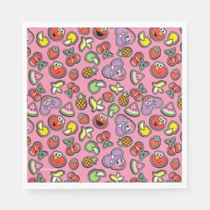 Servilleta De Papel Pegatina Fruidoso Elmo & Abby Cadabby Pattern