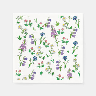 Servilleta De Papel pegatina redondo clásico de patrón de flor botánic