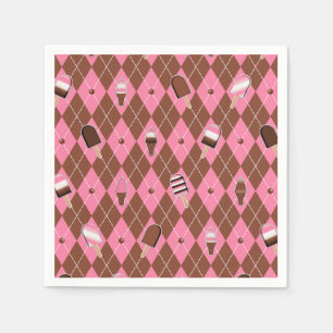 Servilleta De Papel Pegatinas napolitanos Argyle-PAPER FIESTA NAPKINS