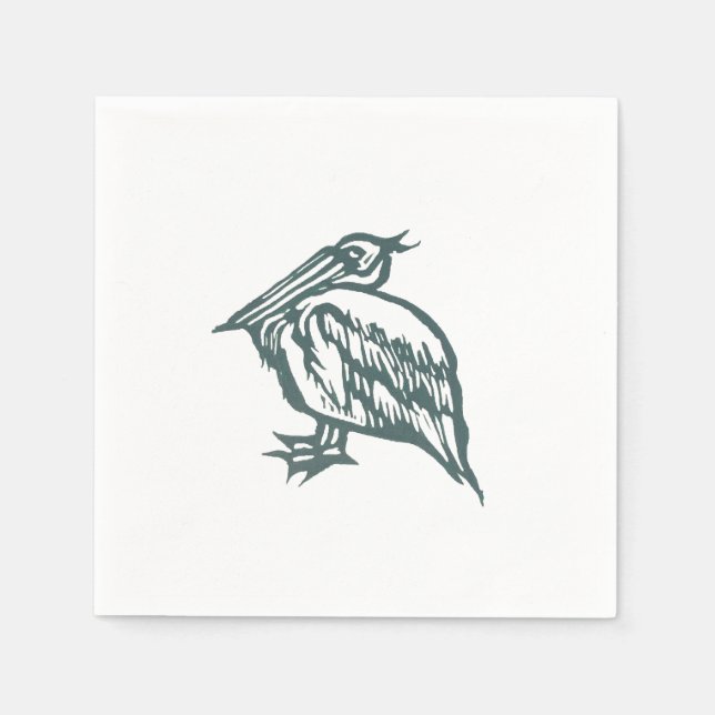 Servilleta De Papel Pelican Cocktail Napkin (Anverso)