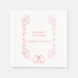 Servilleta De Papel Películas De La Recepción De La Boda Rosa