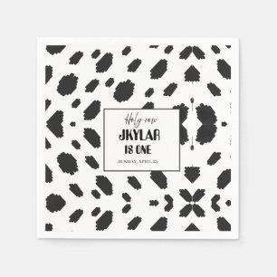 Servilleta De Papel Pelo de Vaca Negro Blanco Manchas