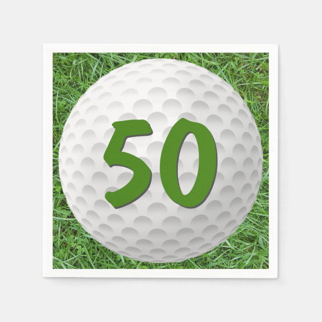 Servilleta De Papel Pelota de golf 50 Napkins (Anverso)