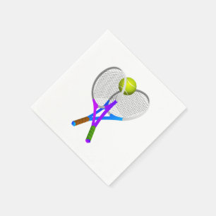 Servilleta De Papel Pelota de tenis y raquetas