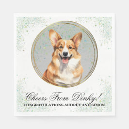 Servilleta De Papel Pembroke Welsh Corgi Boda Napkin con foto
