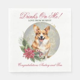 Servilleta De Papel Pembroke Welsh Corgi Boda Napkin con foto