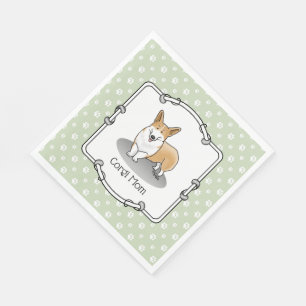 Servilleta De Papel Pembroke Welsh Corgi Mom (rojo 1) Dog Mom Cute
