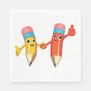 Servilleta De Papel Pencillos felices