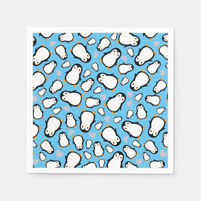 Servilleta De Papel Penguin Baby Shower (Anverso)