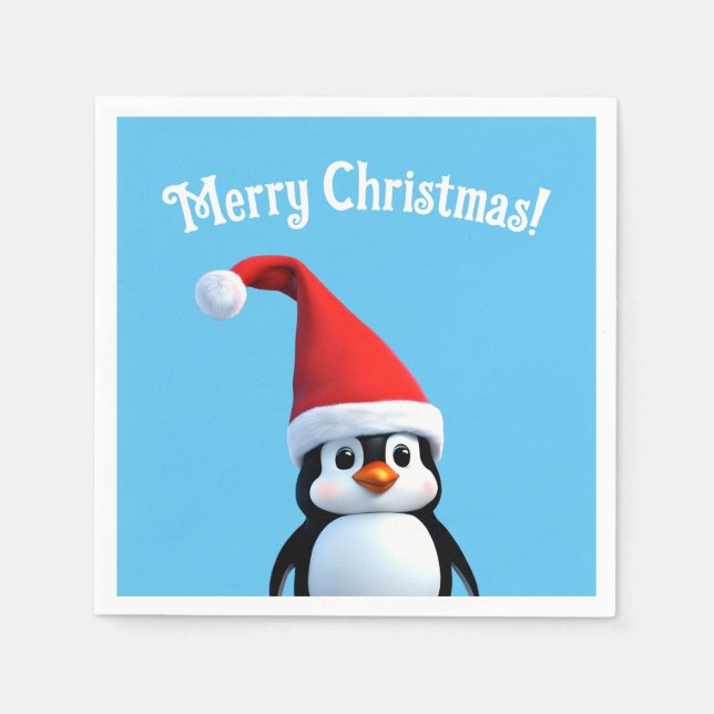 Servilleta De Papel Penguin bebé navidades (Anverso)