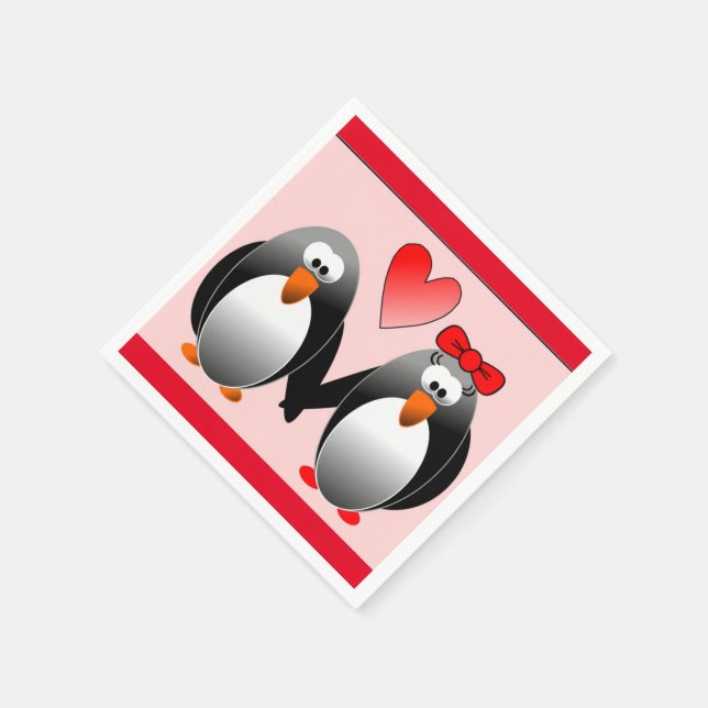 SERVILLETA DE PAPEL PENGUIN ESTÁ ENAMORADO (Borde)