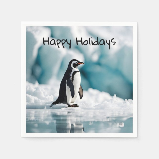 Servilleta De Papel Penguin On Iceberg (Anverso)