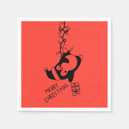 Servilleta De Papel Penguine distributing christmas gifts