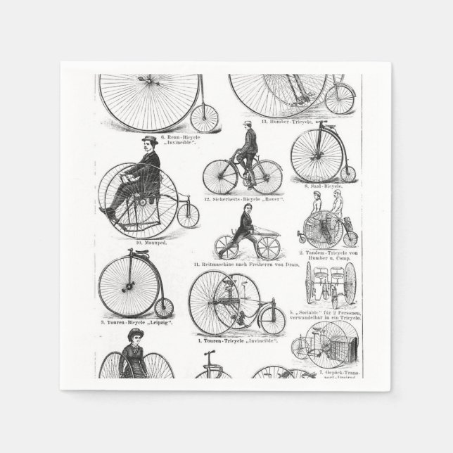 Servilleta De Papel Penny Farthing (Anverso)