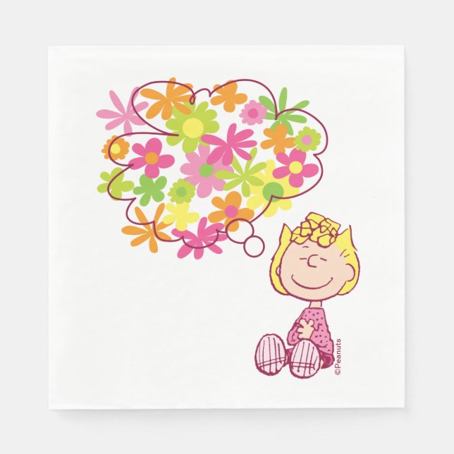 Servilleta De Papel Pensamiento solitario de las flores (Anverso)