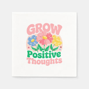 Servilleta De Papel Pensamientos positivos de crecimiento - Floral Ins