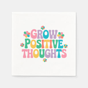 Servilleta De Papel Pensamientos positivos de crecimiento - Floral Ins
