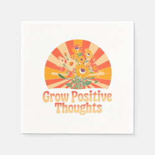 Servilleta De Papel Pensamientos positivos de crecimiento - Floral Ins