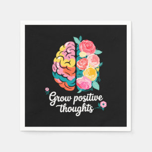 Servilleta De Papel Pensamientos positivos de crecimiento - Floral Ins