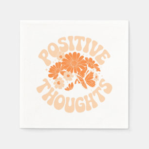 Servilleta De Papel Pensamientos positivos - Flores y mariposas
