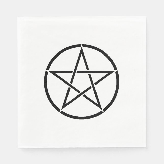 Servilleta De Papel Pentáculo de Wiccan (Pentagram) (Anverso)